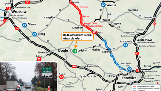 Dziewięć firm chce wybudować obwodnicę Lędzin. GDDKiA otrzymała oferty