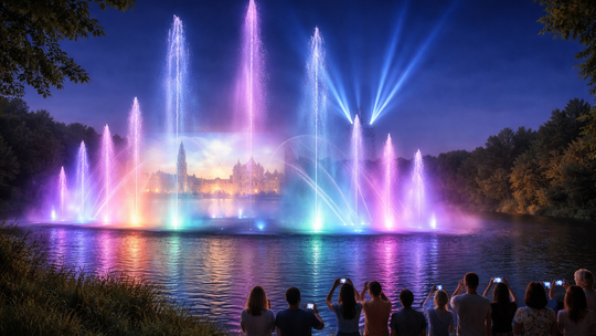 Multimedialna fontanna na Stawie Zamkowym