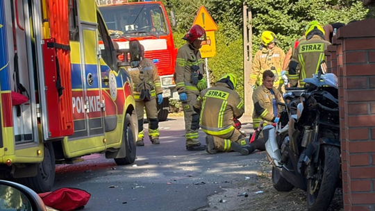 Niebezpieczne zderzenie jednośladów