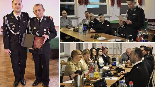 Nowy prezes OSP Raszowa Karol Adamiec podczas zebrania sprawozdawczo-wyborczego