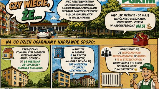 Poznajcie Stefana Komunalnika! PGKiM w Antoniowie rusza z serią mini‑komiksów o pracy komunalnej