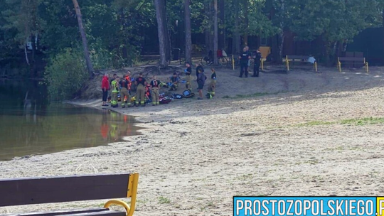 Reanimacja nad Jeziorem Srebrnym nie przyniosła skutku. Nie żyje 80-latek