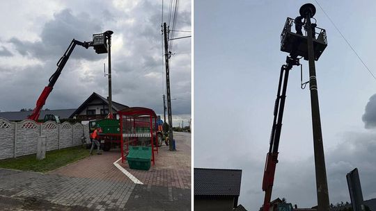 Słup z syreną alarmową