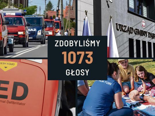 Strażacy i wozy strażackie podczas działań na rzecz bezpieczeństwa mieszkańców gminy Dąbrowa w powiecie opolskim