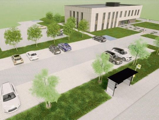 Projektowana nowa siedziba Urzędu Miejskiego w Prószkowie przy ulicy Daszyńskiego.