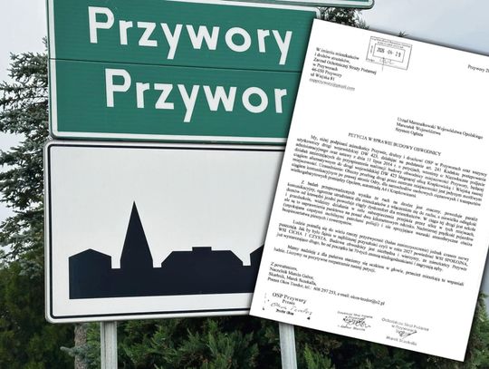 Mieszkańcy Przywór i druhowie OSP składają petycję w sprawie budowy obwodnicy na DW 423