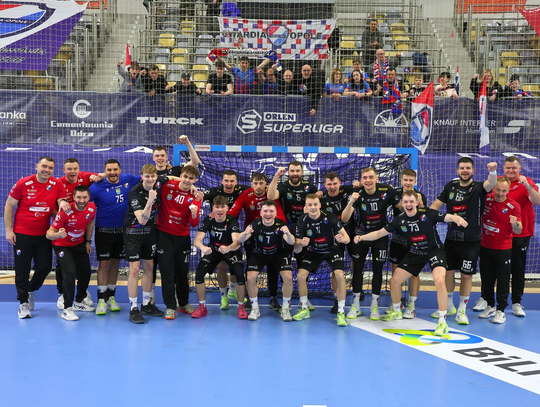 Zawodnicy Gwardii Opole podczas meczu play‑out Orlen Superligi przeciwko drużynie z Puław