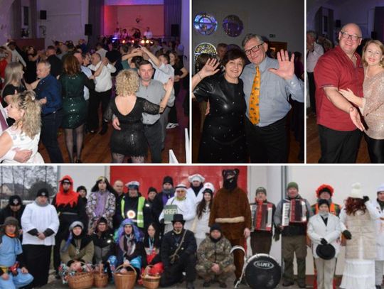 Korowód wodzenia niedźwiedzia przechodzący przez Ochodze w gminie Komprachcice