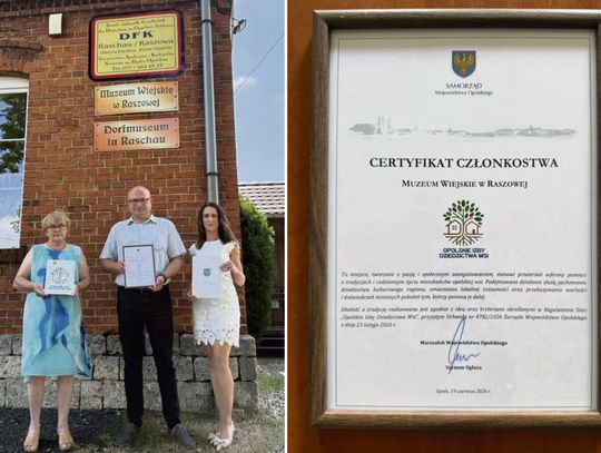 Ekspozycja Muzeum Wiejskiego w Raszowej prezentująca tradycyjne sprzęty i pamiątki związane z życiem opolskiej wsi.