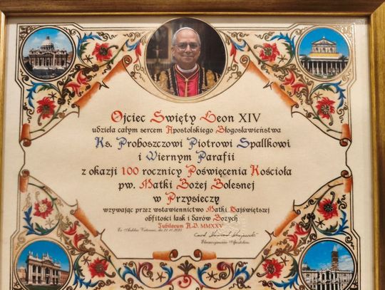 Papieskie błogosławieństwo dla Przysieczy