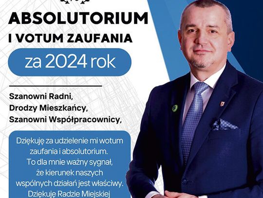 Rok inwestycji, rok decyzji  - burmistrz z jednogłośnym absolutorium