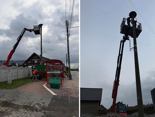 Słup z syreną alarmową