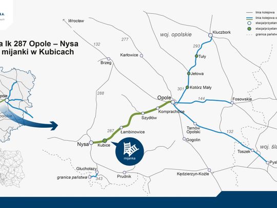 Pociąg regionalny na trasie Opole–Nysa, która przejdzie modernizację wartą 54 mln zł