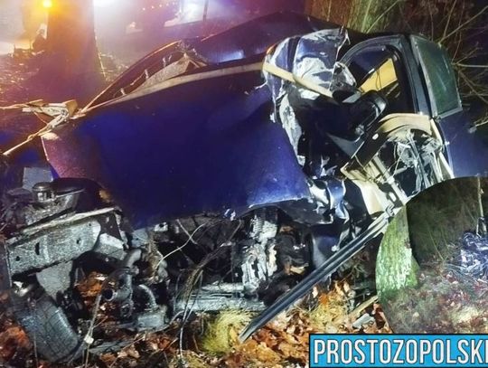 Tragiczny finał nocnej jazdy. Nie żyje 34-latek Tragiczny finał nocnej jazdy. Nie żyje 34-latek