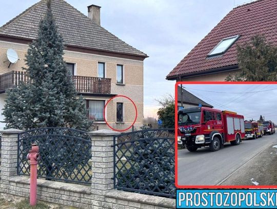 Wybuch pieca w domu jednorodzinnym w Nakle. Szyby wyleciały z okien, na miejscu strażacy