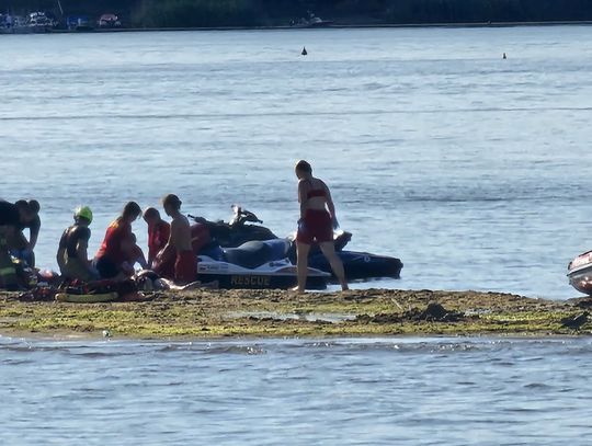 Jezioro Duże w Turawie i wypłycenie „KAJTEK”, w rejonie którego doszło do dramatycznej akcji ratunkowej WOPR