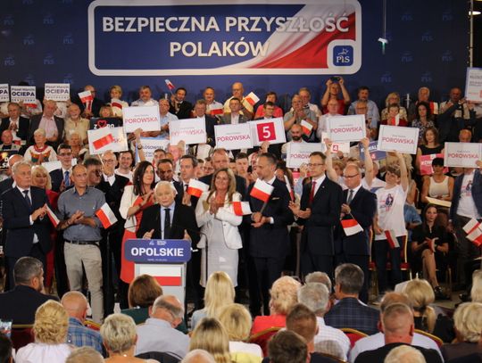 [ZDJĘCIA] Jarosław Kaczyński w Opolu: mówił o Tusku, bezpieczeństwie i wizach