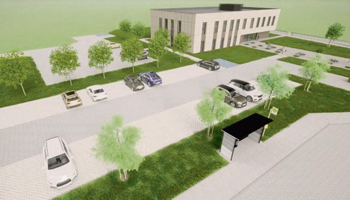 Projektowana nowa siedziba Urzędu Miejskiego w Prószkowie przy ulicy Daszyńskiego.