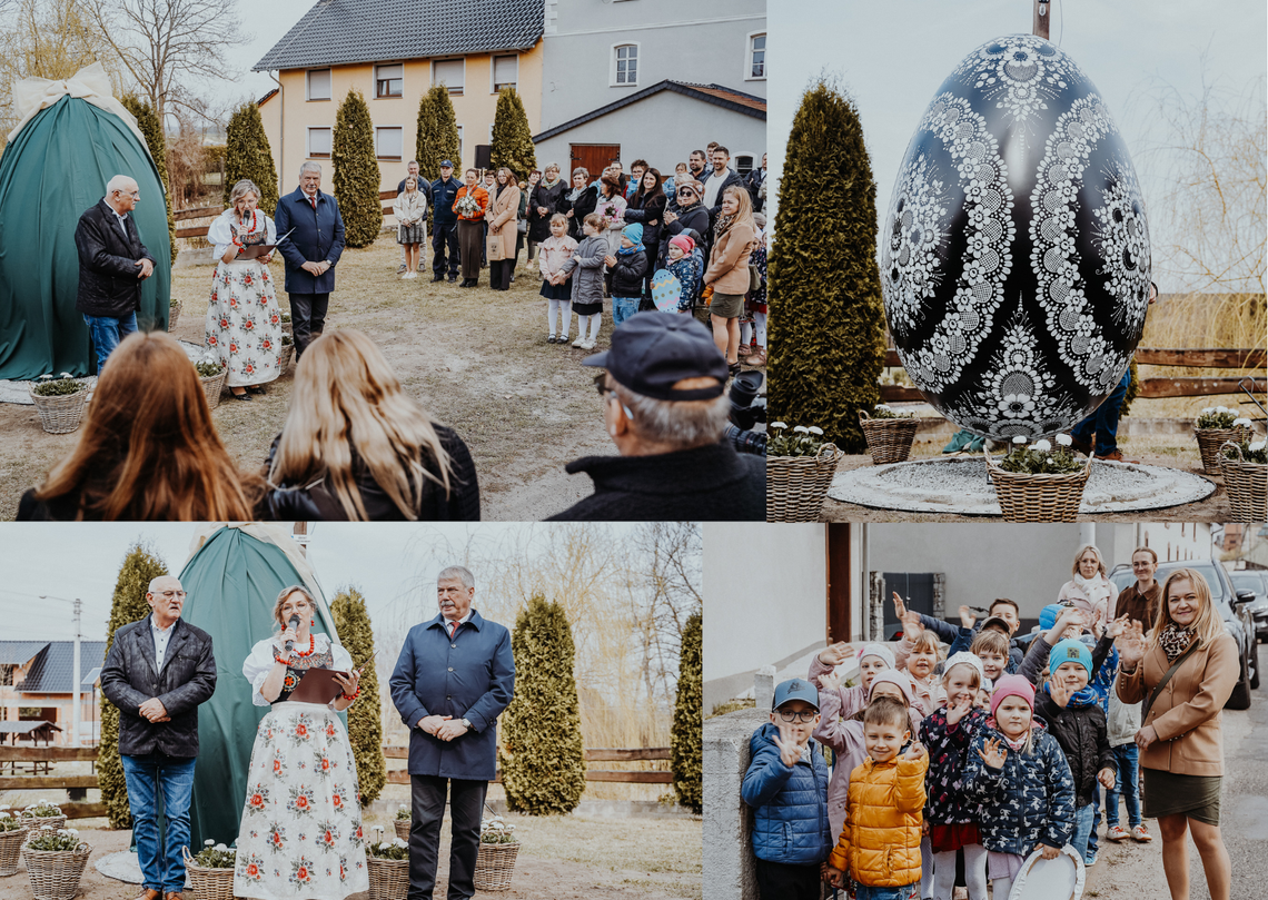 Gigantyczna kroszonka w Dębiu już stoi. Ma prawie 3 metry i zachwyca detalami Gigantyczna kroszonka w Dębiu – niemal 3-metrowa ozdoba wielkanocna z tradyjnymi wzorami śląskimi