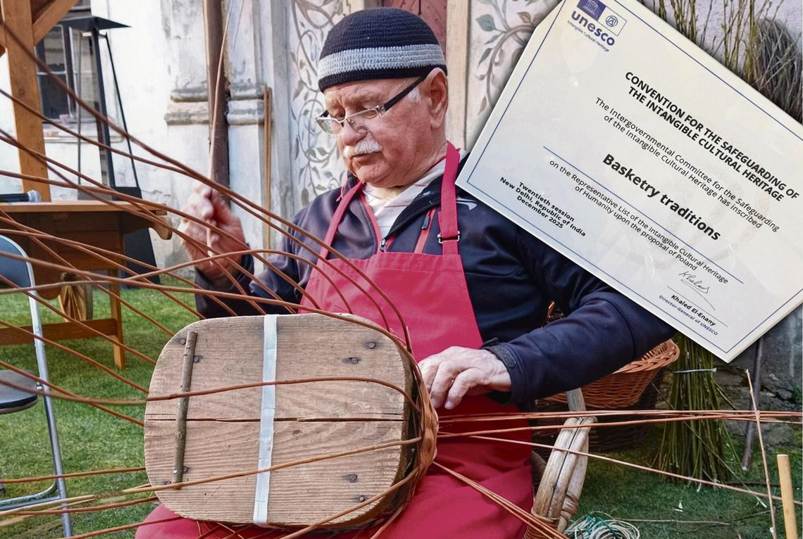 Certyfikat UNESCO potwierdzający wpis tradycji plecionkarskich z gminy Dobrzeń Wielki na listę niematerialnego dziedzictwa