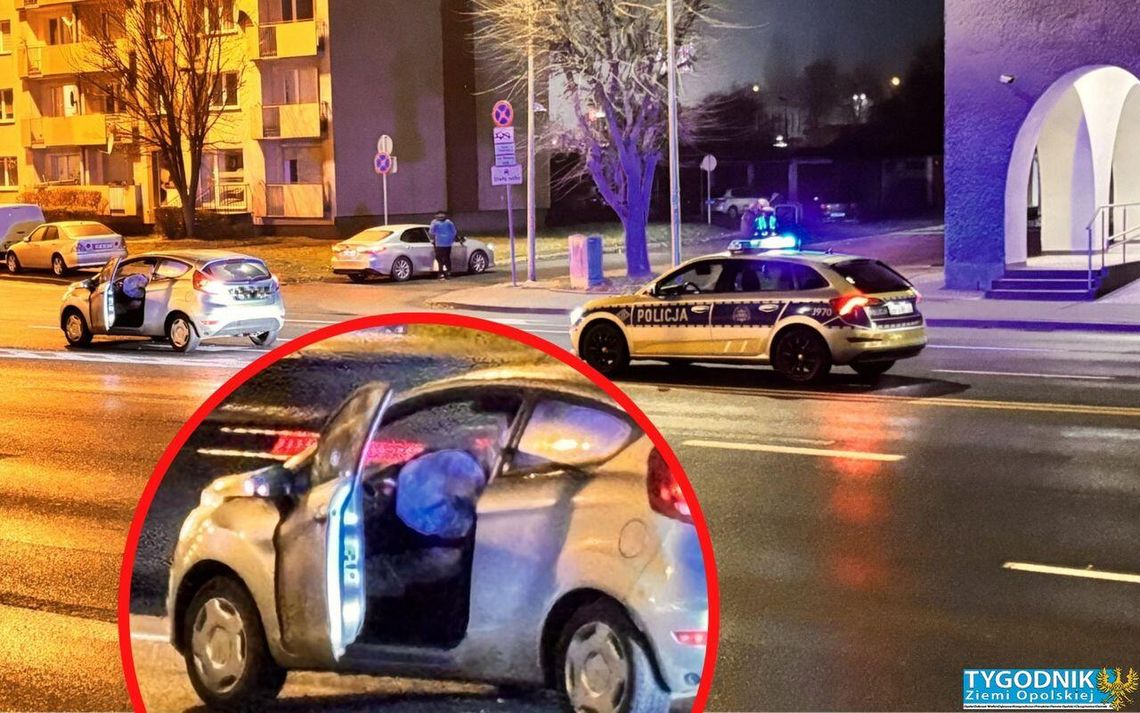 Kolizja podczas policyjnej kontroli prędkości w Opolu. Kierująca fordem najechała na tył zatrzymywanej toyoty Kolizja podczas policyjnej kontroli prędkości w Opolu. Kierująca fordem najechała na tył zatrzymywanej toyoty