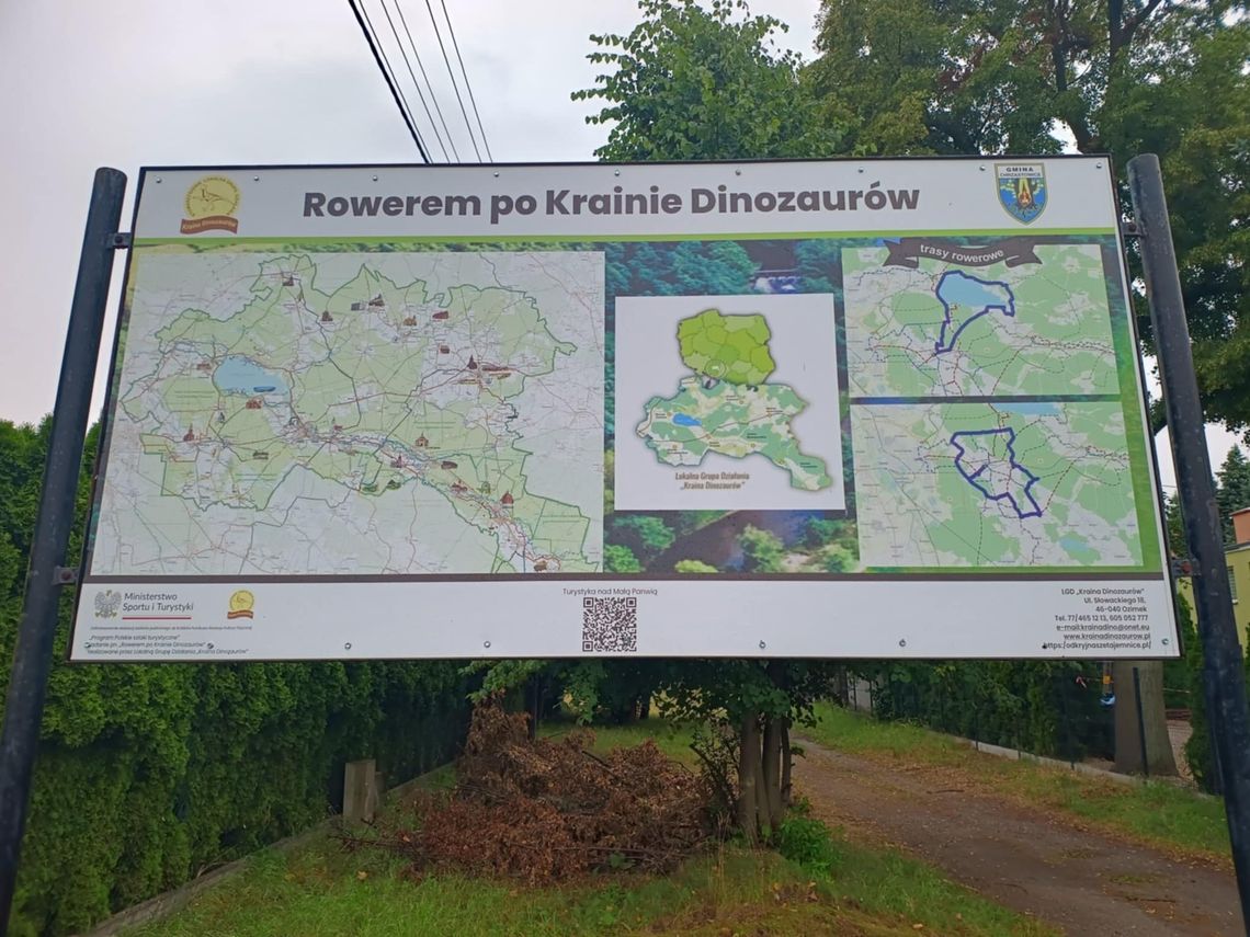 Niwki z nową tablicą turystyczną – trasy rowerowe i kajakowe w aplikacji „Dolina Małej Panwi”
