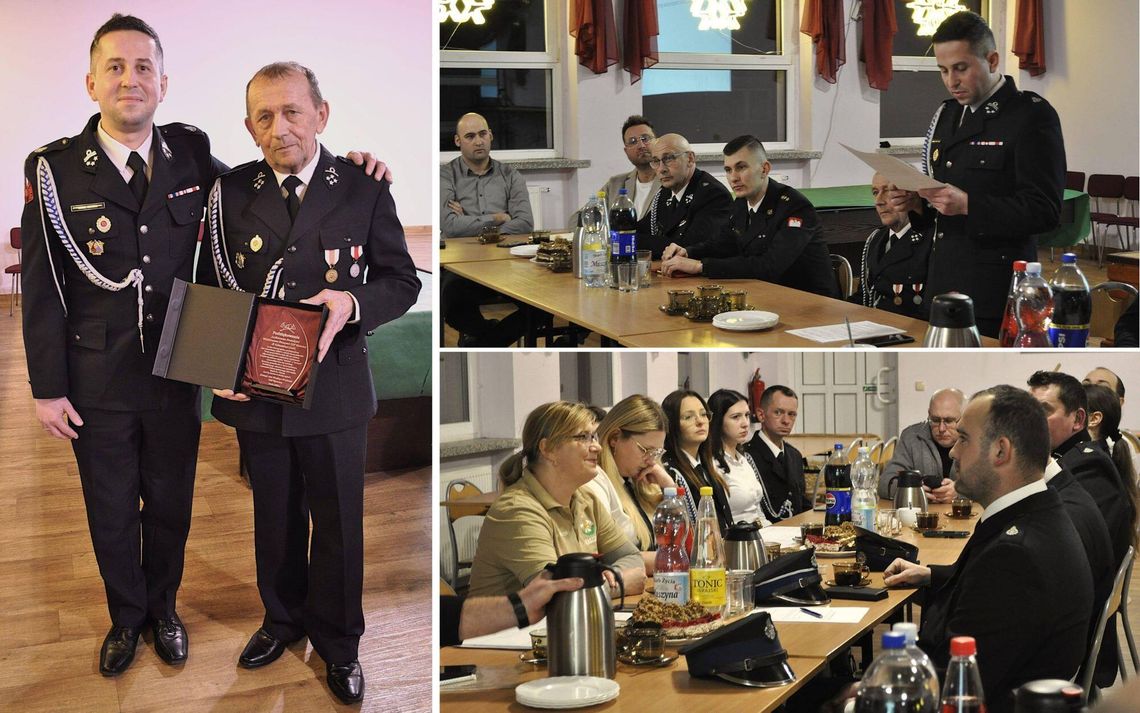 Nowy prezes OSP Raszowa Karol Adamiec podczas zebrania sprawozdawczo-wyborczego