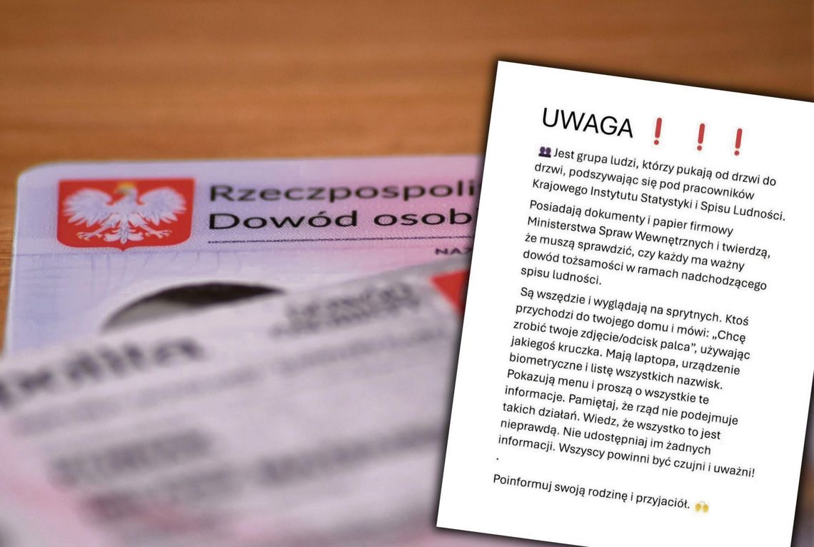 Fałszywi kontrolerzy odwiedzający domy w Kosorowicach pod pretekstem spisu ludności