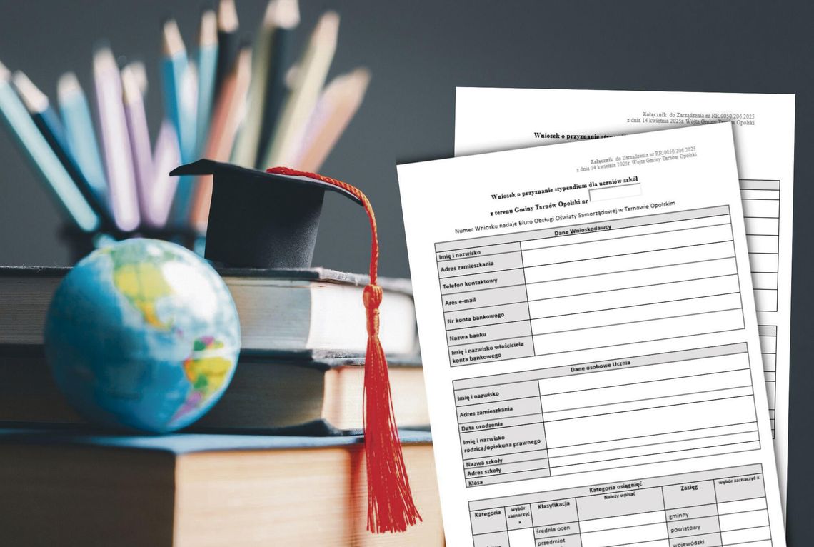 Rodzice składają wnioski o stypendium wójta w Urzędzie Gminy Tarnów Opolski — dokumenty i formularze