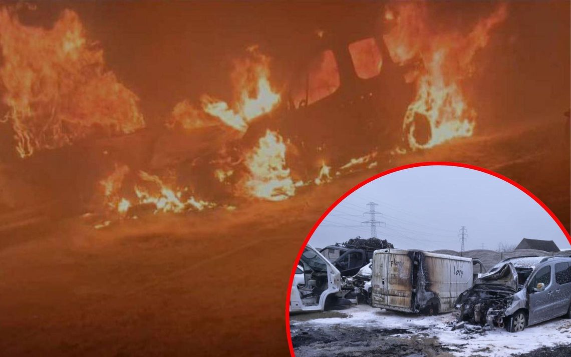 Spłonęły cztery auta