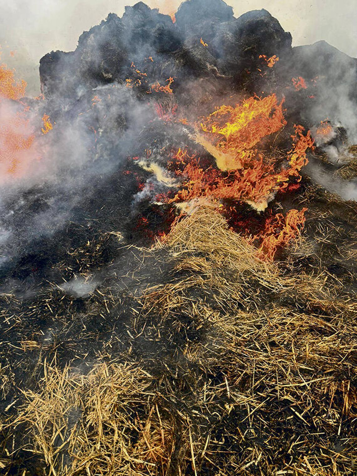 W POWIECIE OPOLSKIM  PŁONĄ STOGI