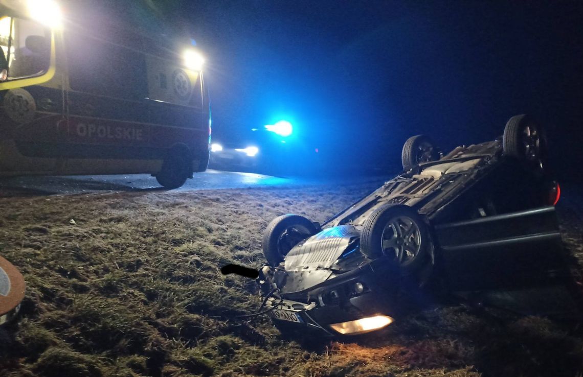 Wypadek na drodze wojewódzkiej nr 414 w Prószkowie. Jedna osoba trafiła do szpitala