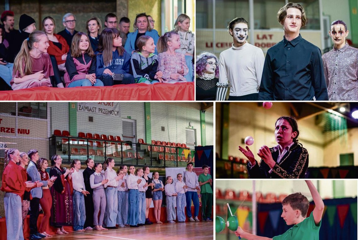 Młodzi artyści prezentują pokazy żonglerki i akrobatyki podczas XVII Festiwalu Sztuki Cyrkowej w Dobrzeniu Wielkim