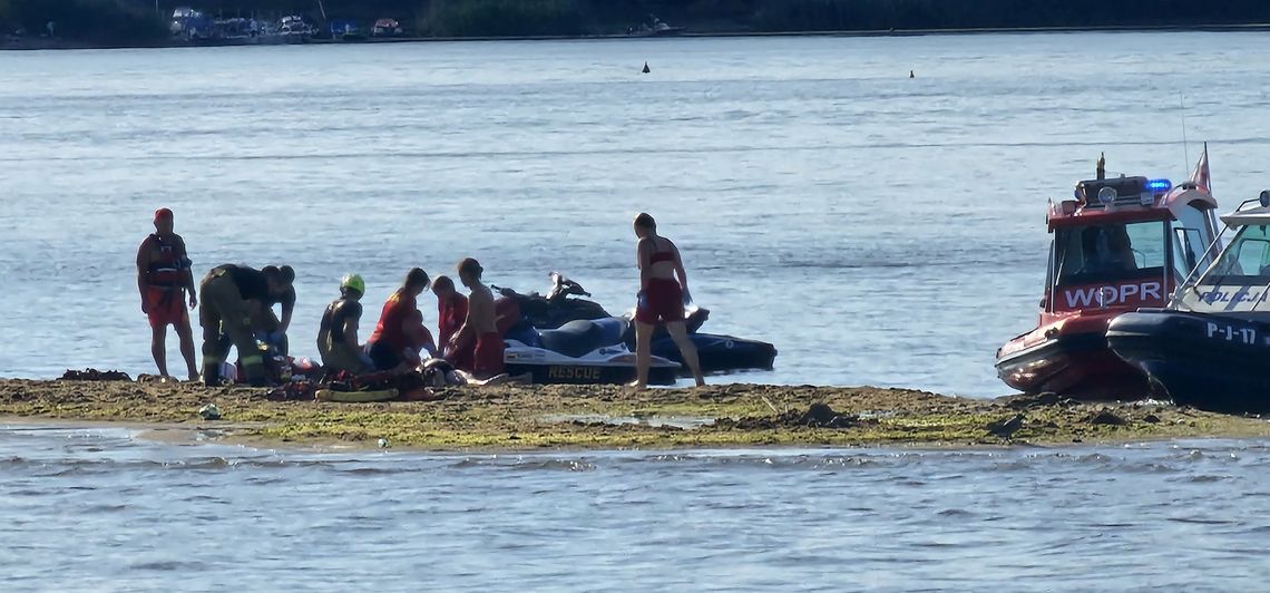 Jezioro Duże w Turawie i wypłycenie „KAJTEK”, w rejonie którego doszło do dramatycznej akcji ratunkowej WOPR